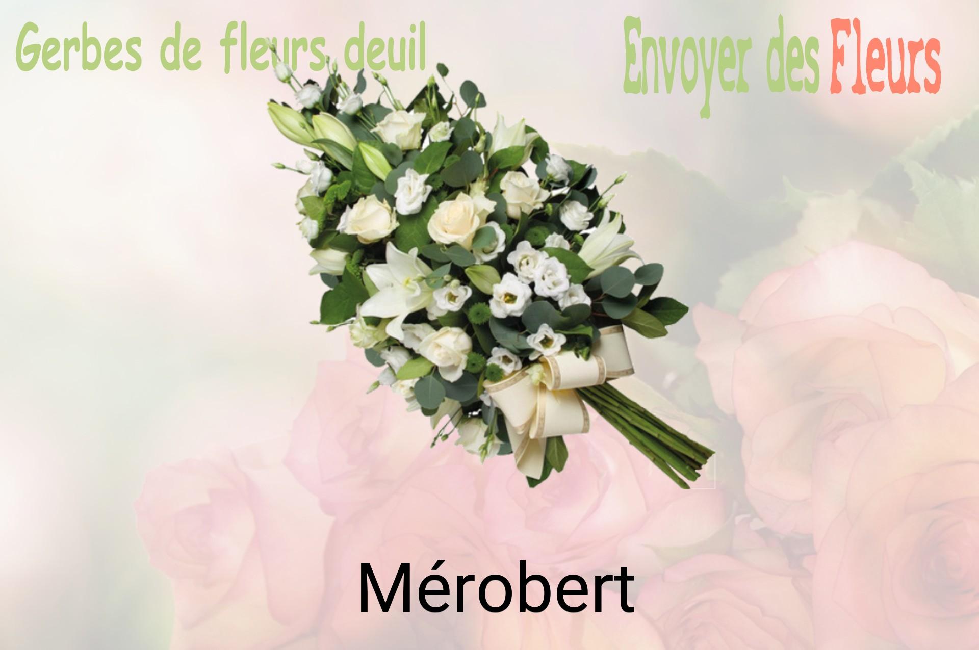 Gerbe de fleurs de deuil livrée à Mérobert